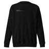 Front view of a sweatshirt in Black. A small block of type sits high on the chest: three lines of white monospaced capitals reading "HOLLOW AFFAIRS AND NEUTRALIZATION DEPT." above a thin white rule, with "SECTION 6" set beneath it in muted teal.