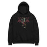 GRAVEYARD SHIFT oversized hoodie, black, front, flat