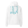 ENCORE oversized hoodie, white, back only, back, ghost