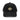 Front view of a corduroy cap in Black. A circular emblem is embroidered on the front panel: a gold ring lettered "MIRACULUM IN CAELO NUMQUAM CADET" in white stitching, with a white winged spearhead standing through its centre and swept wings running out to either side. Unstructured six-panel corduroy crown, curved brim, metal buckle.