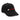 3/4 view of a corduroy cap in black. The embroidered rabbit and "ELATED♦" lettering are visible from a slight angle, emphasizing the depth of the red-on-black embroidery and the soft corduroy ridge texture across the crown.
