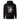Back view of a solid-colored hoodie. A large graphic on the upper back features a high-contrast illustration of the character Blade from Honkai: Star Rail. The portrait is framed by a rectangle and layered with abstract wing-like shapes and fine, sketchy lines.