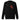 Front view of a solid-colored sweatshirt. A graphic on the chest features a large, abstract, high-contrast shape resembling a flower, accompanied by several lines of handwritten-style script.