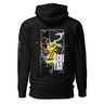 Back view of a solid-colored hoodie. A large, complex collage graphic on the upper back is framed by the lines of the golden ratio spiral. It features a high-contrast illustration of a classical bust and the prominent, distressed text "VERITAS".