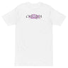 Front view of a solid-colored shirt. A graphic on the chest features the word "OMNISCIA" in a stylized font, with a circular, eye-like symbol integrated into the center.