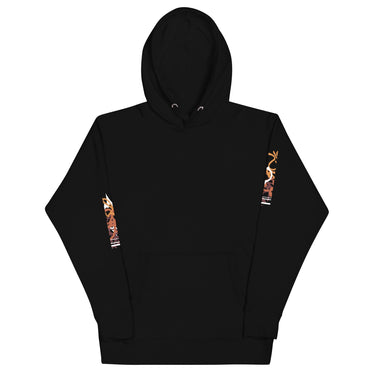 Front view of a solid-colored hoodie, shown without any graphics on the chest.