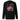 Back view of a solid-colored sweatshirt. A large, complex collage graphic on the upper back features the text "THE STARS SHATTER BEFORE YOU" in a distressed style. The design is layered with abstract textures, barcodes, wireframe globes, and a web of lines creating a shattered glass effect.