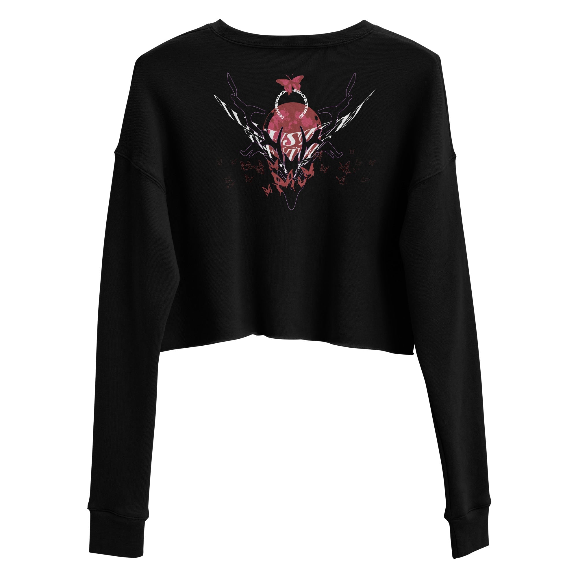 BUTTERFLIES • cropped sweatshirt - Jackler - anime-inspired streetwear - anime clothing